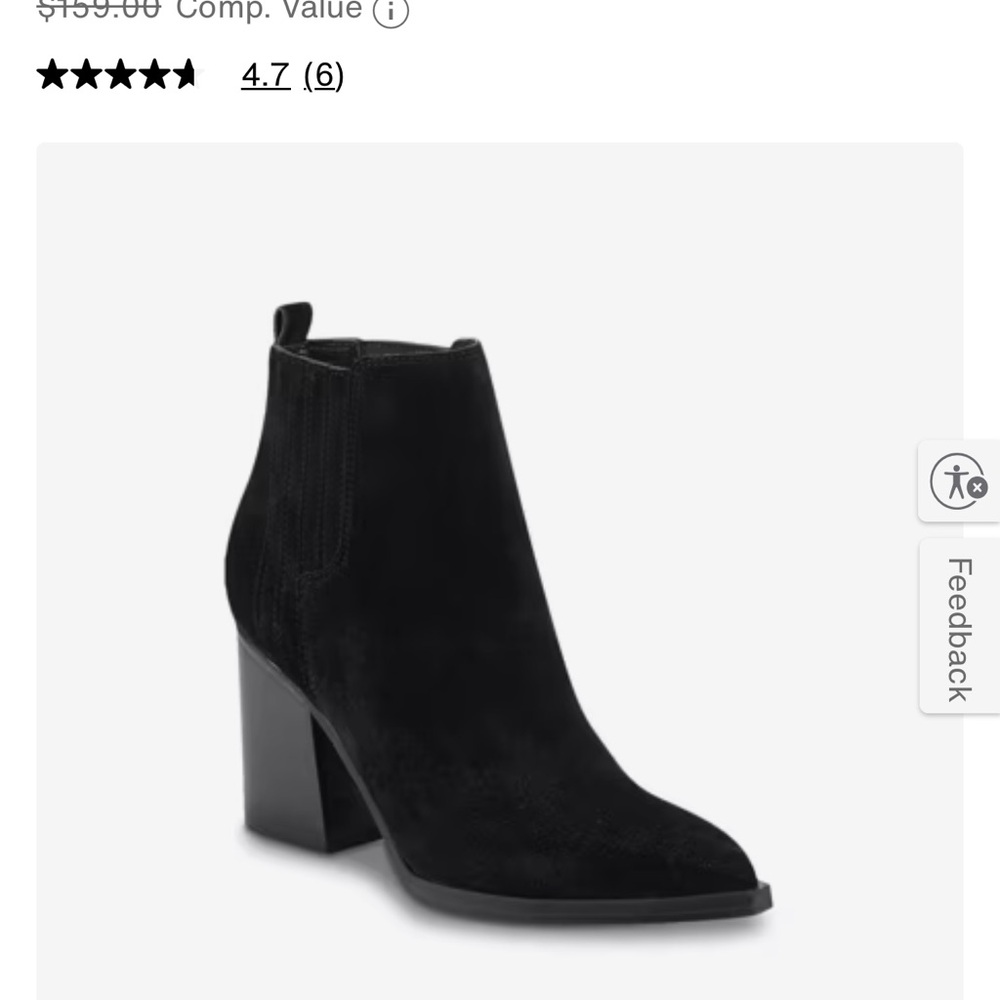 Marc Fisher Black Ankle Booties